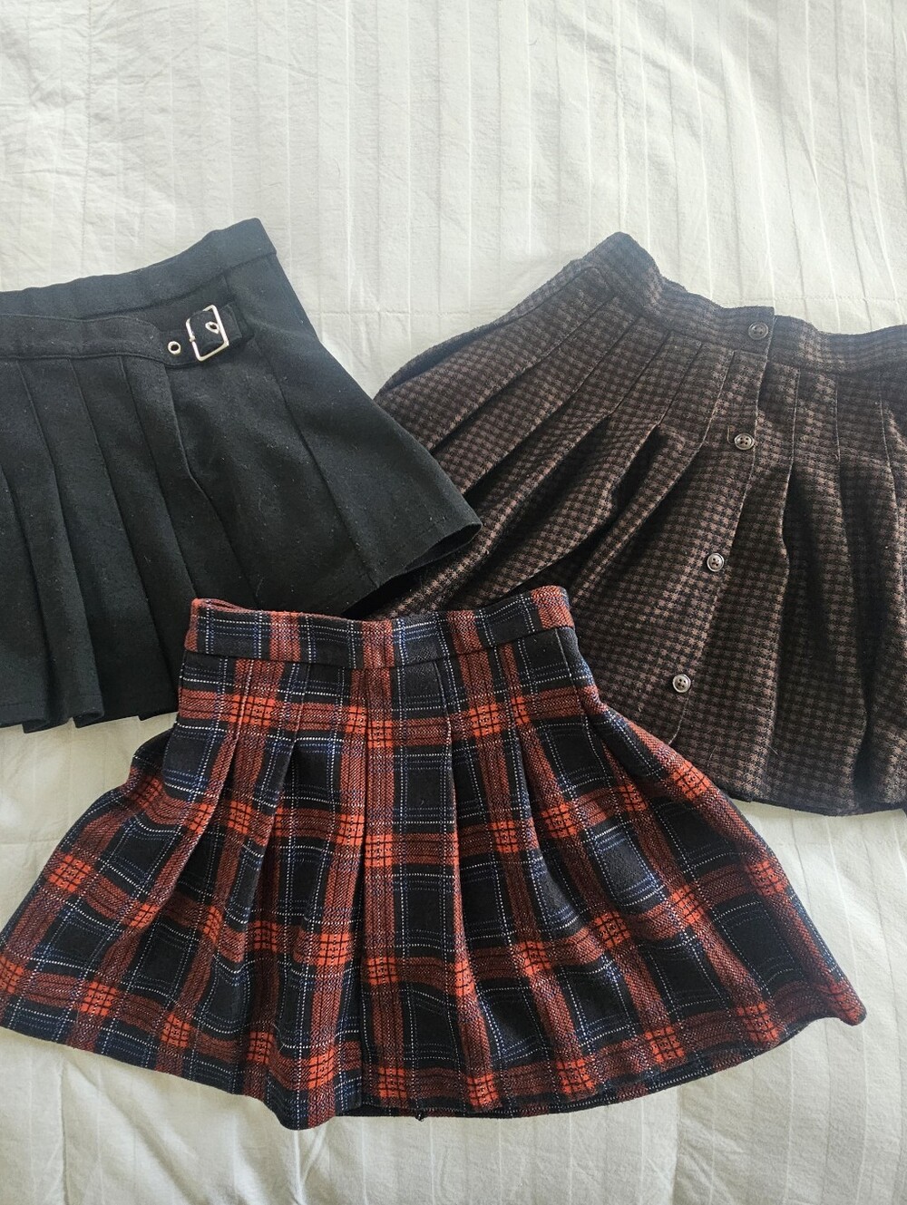 Zara Plaid Checkered Pleated Skirt Bundle, Size 6